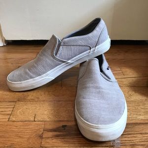 Vans grey slip-ons